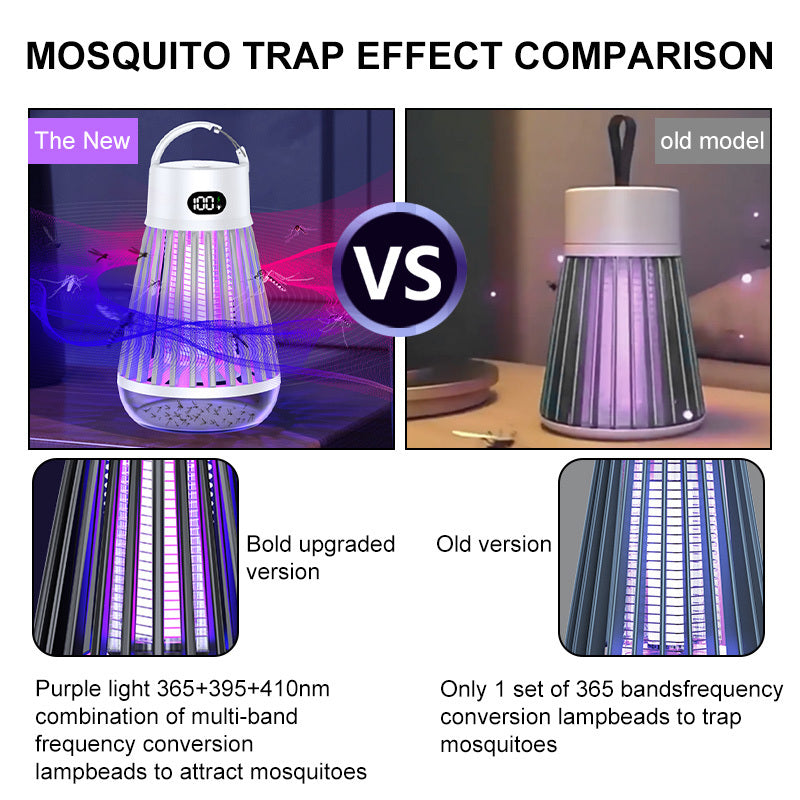 Digital Display Mosquito Killer Lamp Electric Shock Mosquito Trap Light Radiationless Insect Repellent Trap For Bedroom Outdoor Summer Gadgets