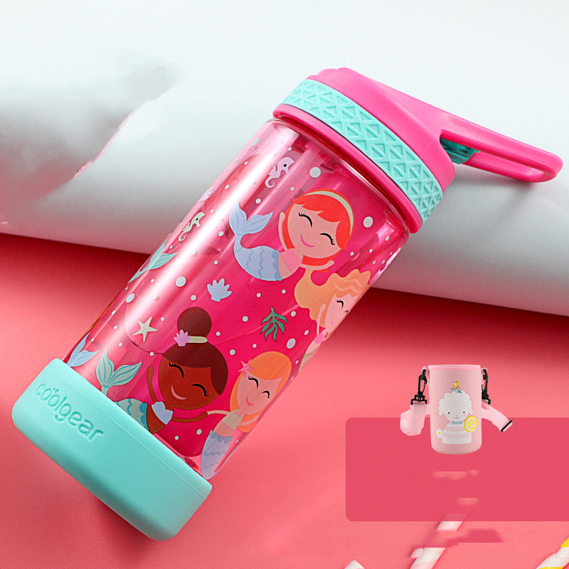 Portable Large-capacity Water Bottle With Suction Nozzle For Primary School Students