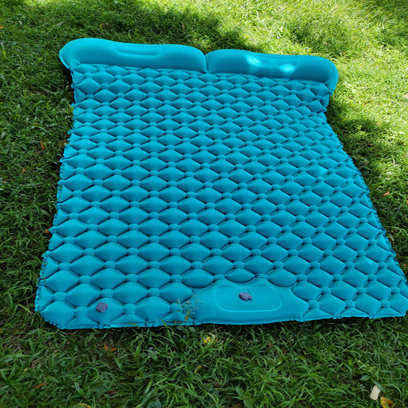 Outdoor Sleeping Pad Camping Inflatable Mattress With Pillows Travel Mat Folding Bed Ultralight Air Cushion Hiking