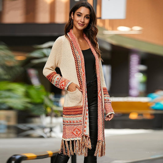 Retro Ethnic Style Tassel Sweaters Coat