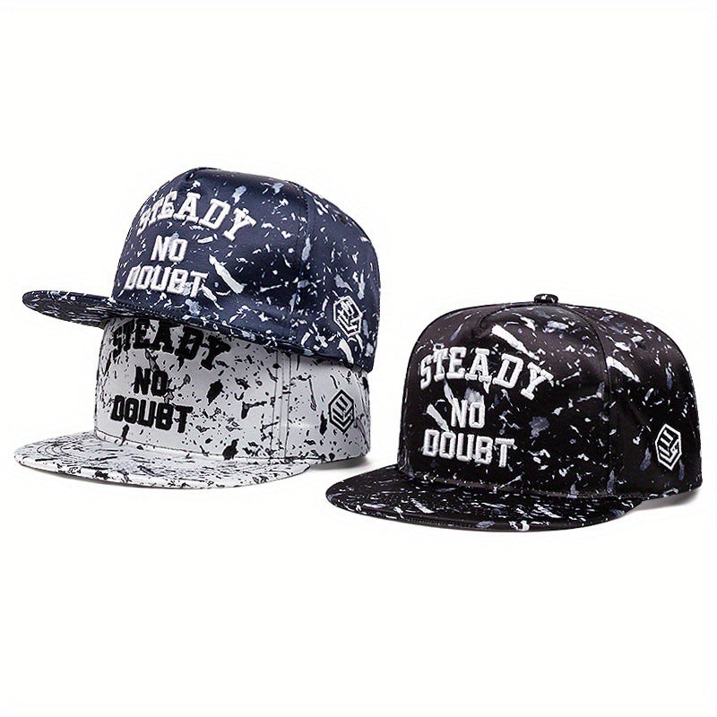 Flat Brim Camouflage Street Embroidery Letters Hip Hop Hat