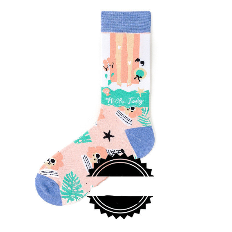 Couple Socks  Funny Creative Illustration Socks