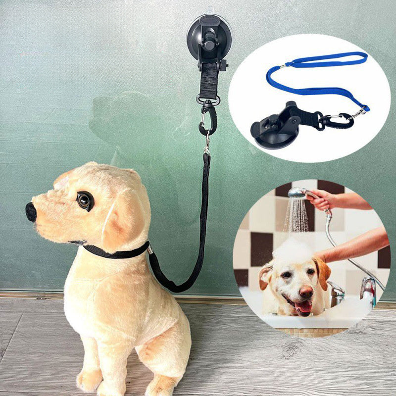 Pet Bathing Fixed Artifact Bathing Fixed Suction Cup Traction Rope Anti-grab And Anti-disturbance Suction Cup Handcuffs Finished Product