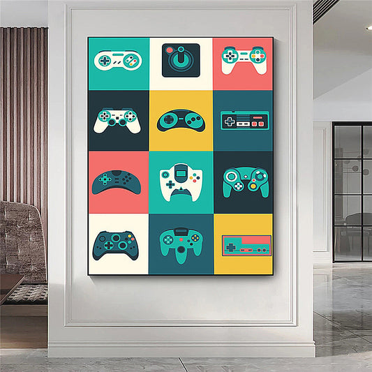 Creative Home Decor Game Controller Canvas Painting