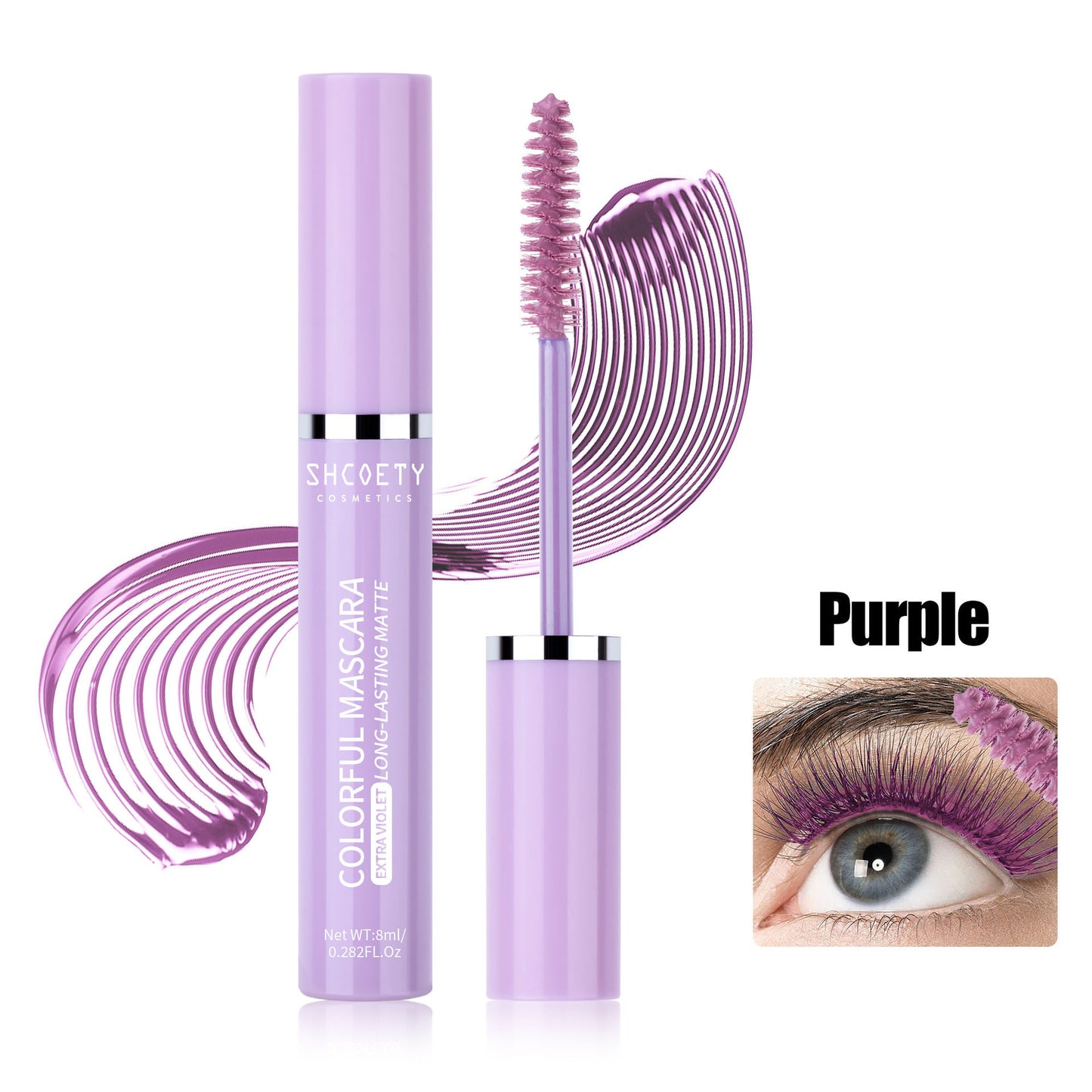 Color Mascara Waterproof Not Smudge Long Thick